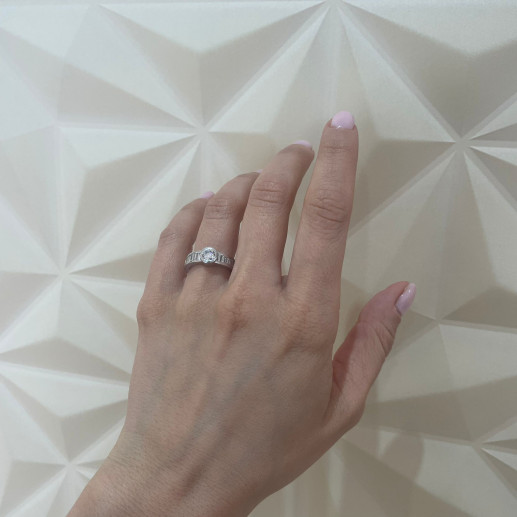 Anillo Diamantes Emily 1.24 Oro Blanco - Anillos Compromiso Aniversario 2