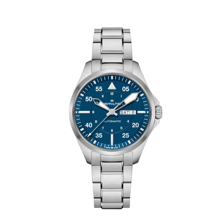 Hamilton Khaki Aviation Pilot Day Date Auto H64635140 - Khaki Aviation