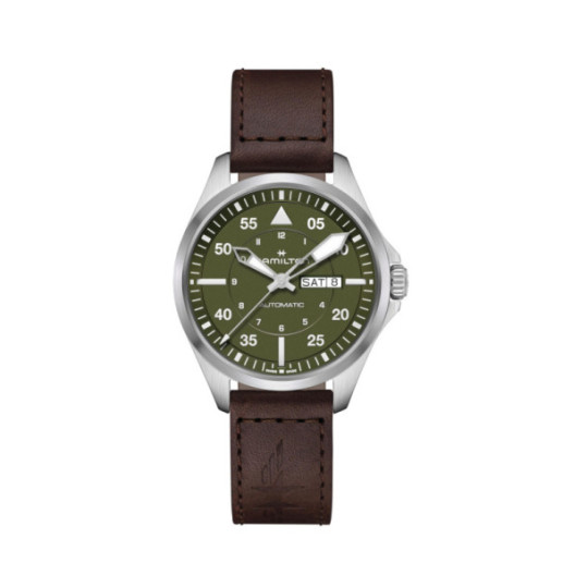 Hamilton Khaki Aviation Pilot Day Date Auto - Aviation Kaki
