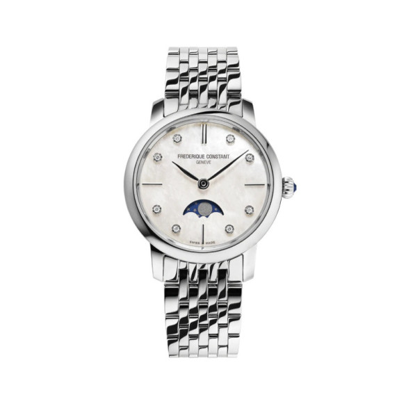 Frederique Constant Quarzo slimline da donna con fasi lunari - Frederique Constant