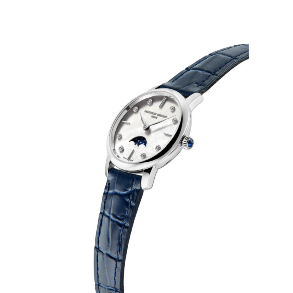 Frederique Constant Quarzo slimline da donna con fasi lunari - Frederique Constant