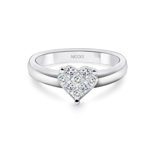 Anillo Diamantes Corazón Love 0.40 22910000211 - Corte Corazón