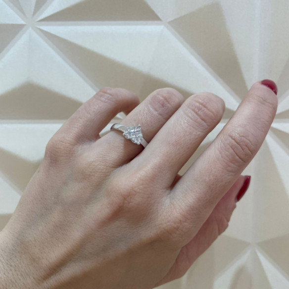 Anillo Diamantes Corazón Love 0.52 - Corte Corazón