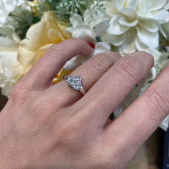 Anillo Diamantes Corazón Love 0.52 - Corte Corazón