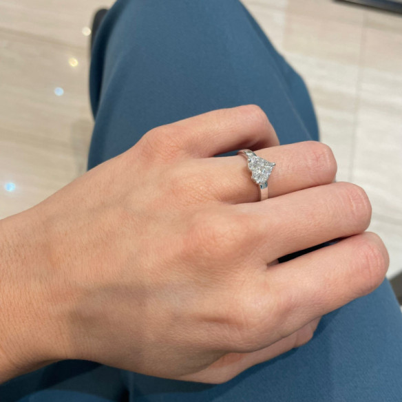 Anillo Diamantes Corazón Love 0.52 - Corte Corazón