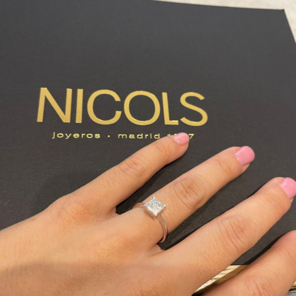 Anillo Diamantes Princess 0.65 - Talla Princesa