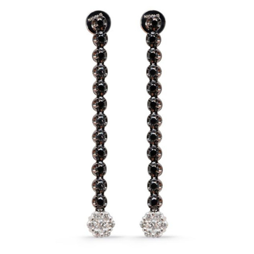 Diamond Earrings BLACK POWER - largos
