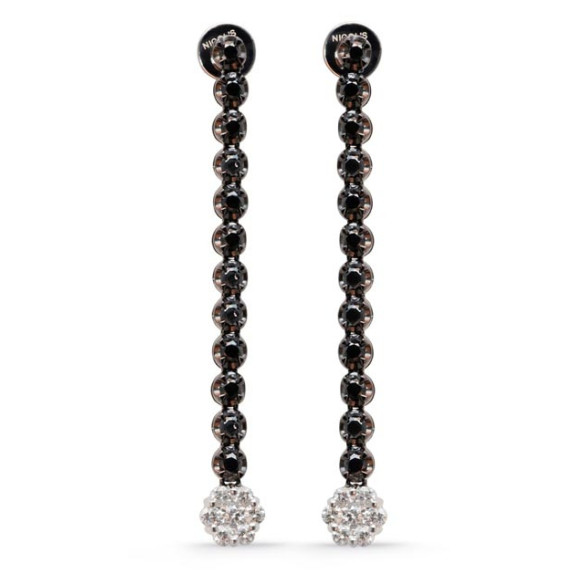 Pendientes Diamantes Black Power - largos
