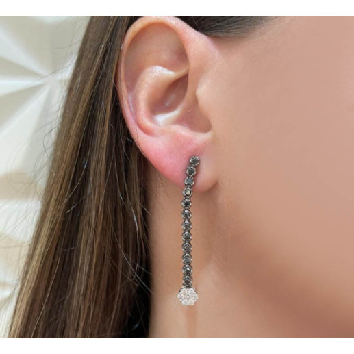 Pendientes Diamantes Black Power - largos 2