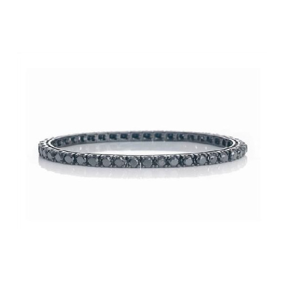 Braccialetto nero con diamante nero - Bracciali diamantati