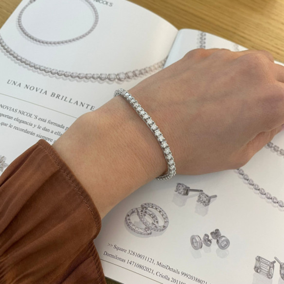 Diamond Bracelet RIVIERE SQUARE - Diamond bracelets
