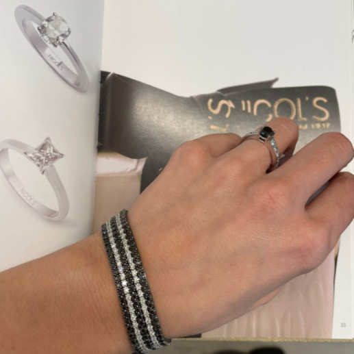 Pulsera Riviere Diamante Negro Black Power - Alti gioielli 2