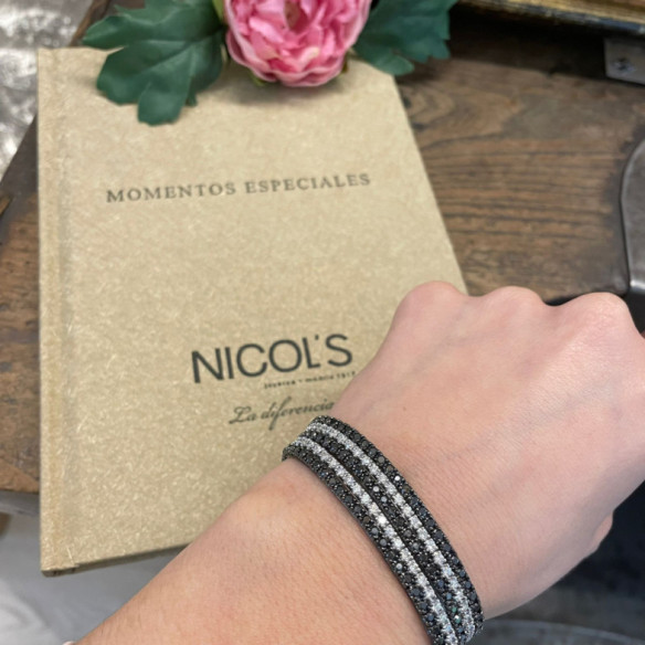 Pulsera Riviere Diamante Negro Black Power - Alti gioielli
