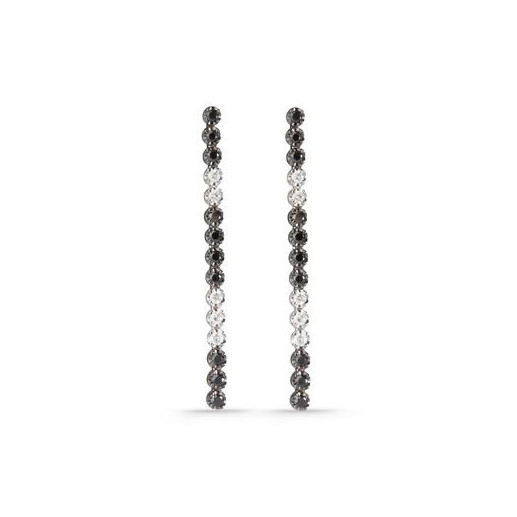 Long Diamond Ohrringe Riviere Black Power - lang