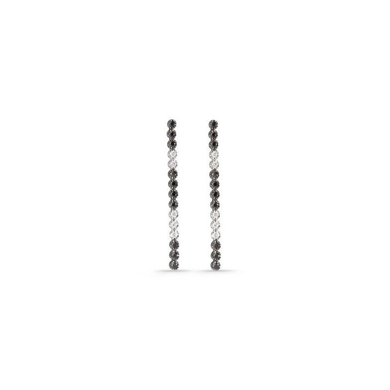 Pendientes Diamantes Largos Riviere Black Power - largos