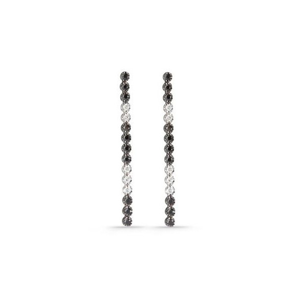 Pendientes Diamantes Largos Riviere Black Power - largos