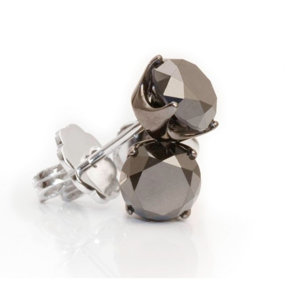 Pendientes Diamante Negro Nicols - Pendientes de Hombre
