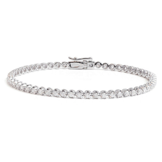 Pulsera Diamantes Riviere Garras 2 quilates - Pulseras de Diamantes