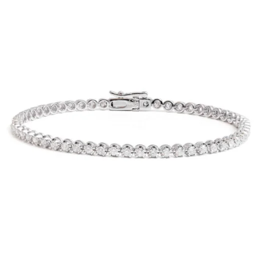 Pulsera Diamantes Riviere Garras 2 quilates - Pulseras de Diamantes