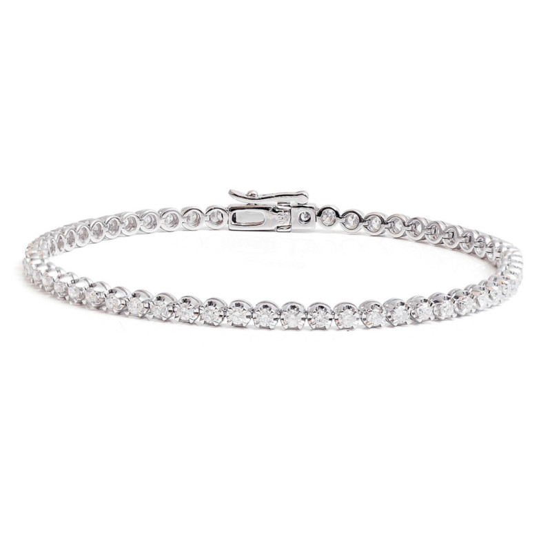 Bracciale Riviere Claws con diamanti 2 carati - Bracciali diamantati