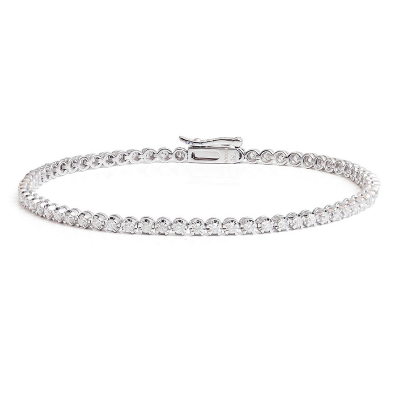 Pulsera Diamantes Riviere Garras 1.00Ct - Bracelets de diamant