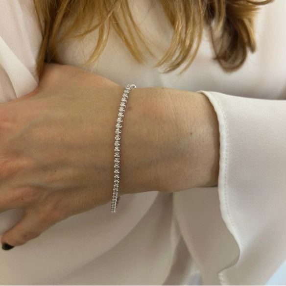 Pulsera Diamantes Riviere Garras 1.00Ct - Bracelets de diamant