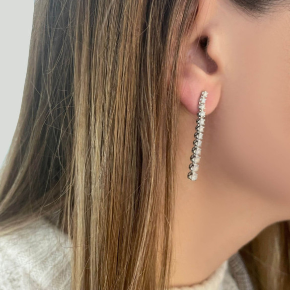 Long diamond earrings 1.30ct RIVIERE NICOLS - Earrings