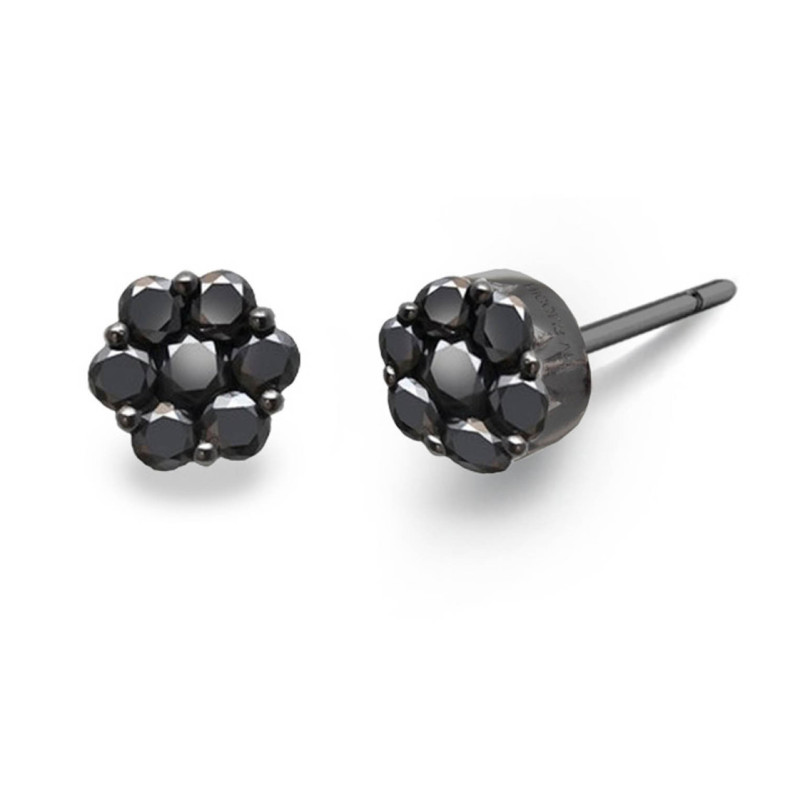 Orecchini di diamanti Camelia 1.15 Black Power - ORECCHINI