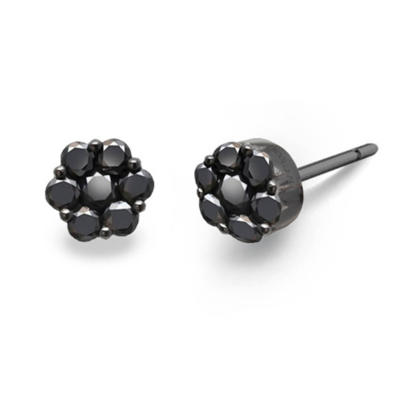 Orecchini di diamanti Camelia 1.15 Black Power - ORECCHINI