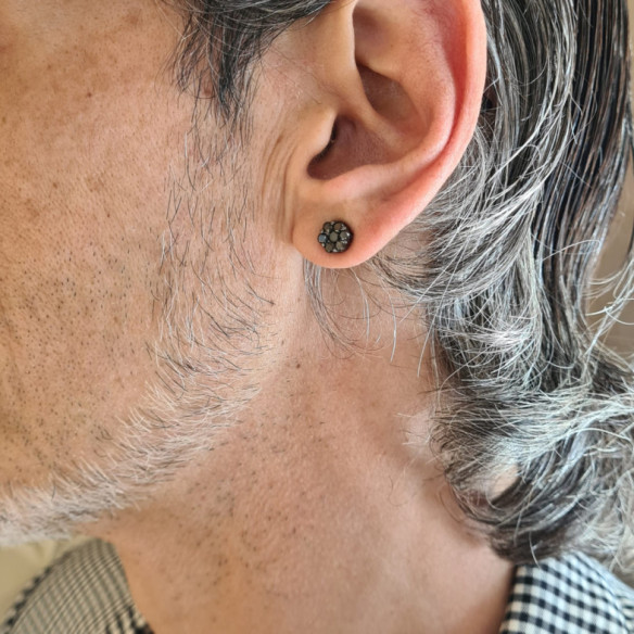 Orecchini di diamanti Camelia 1.15 Black Power - ORECCHINI