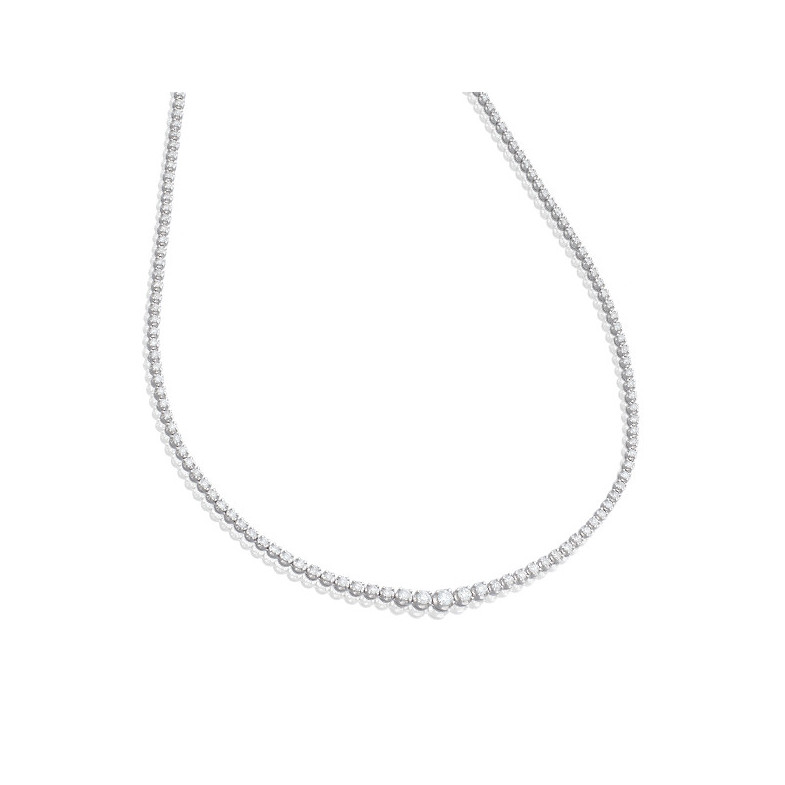 Collana Diamanti 3ct Riviere Diminuzione - Alti gioielli