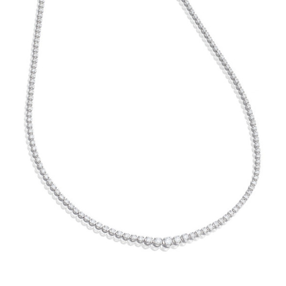 Collana Diamanti 3ct Riviere Diminuzione - Alti gioielli