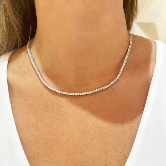 Collar Diamantes 9ct Riviere 43cm - Colliers Rivière Diamants
