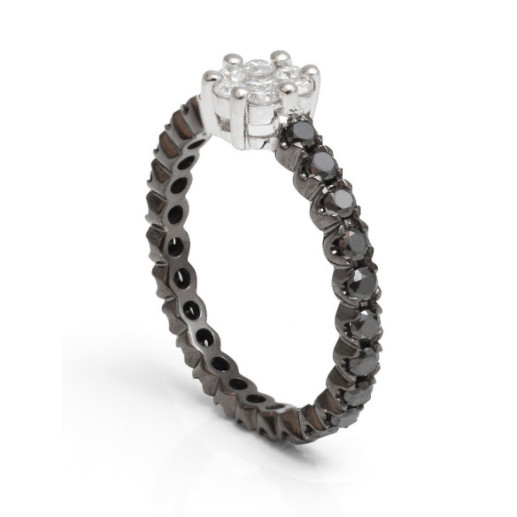 Anillo Diamantes Negros BLACK POWER - Brilliant Cut