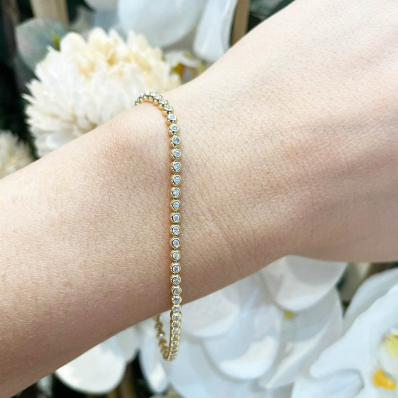 Pulsera Diamantes Riviere Chaton 0.90Ct - Pulseiras de diamante