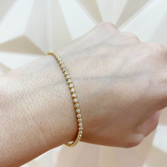 Pulsera Diamantes Riviere Chaton 0.90Ct - Pulseras de Diamantes