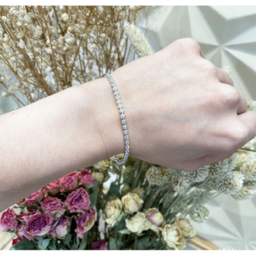 Pulsera Diamantes Riviere Chaton 2.20Ct - Pulseras de Diamantes