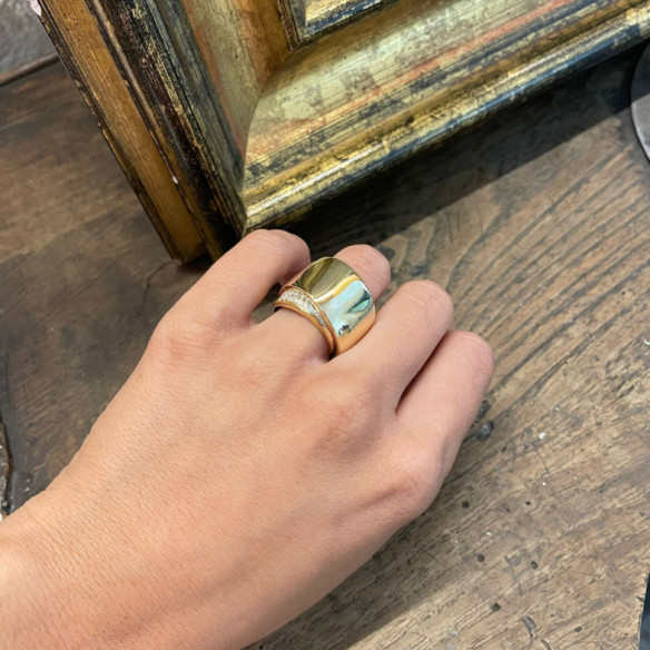 Gold Ring Diamonds EARTH ARDIENTE - Brilliant Cut
