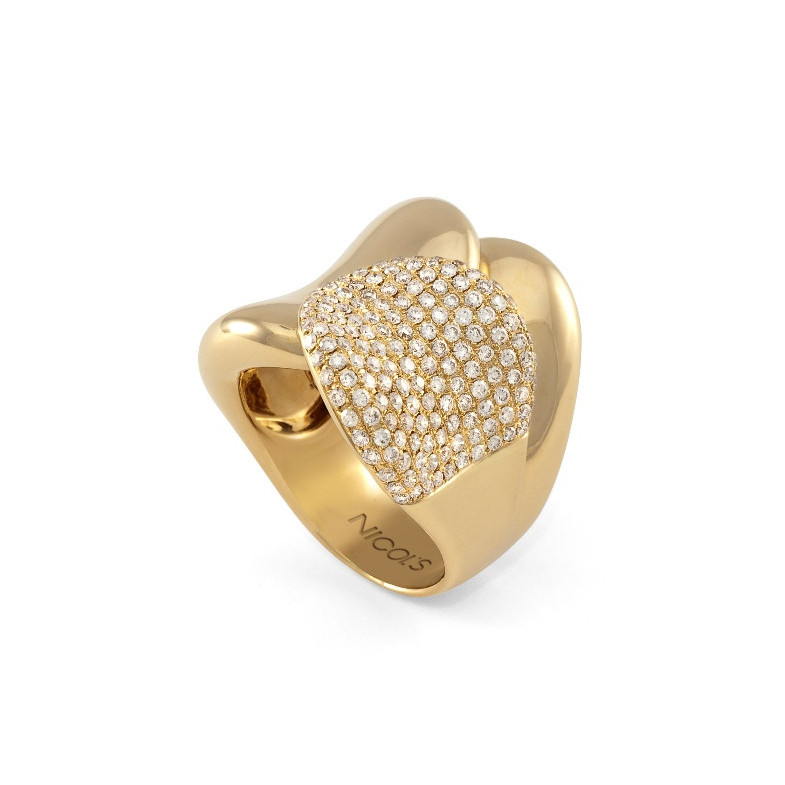 Gold Diamond Ring BURNING EARTH - High jewelry