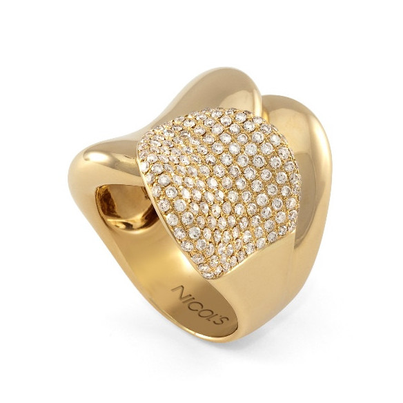 Gold Diamond Ring BURNING EARTH - High jewelry