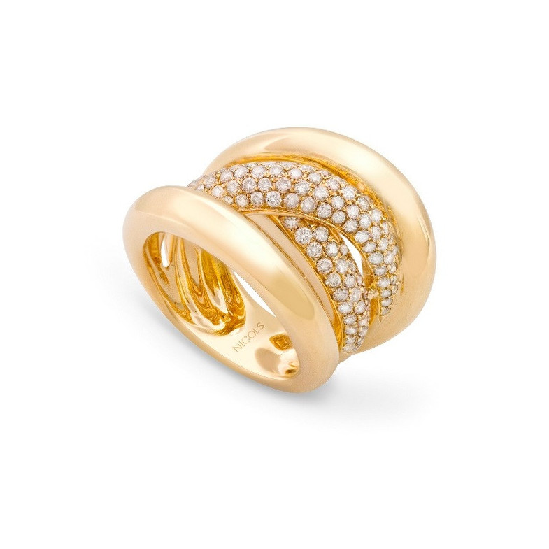 Anillo Oro Diamantes Tierra Ardiente - Génial