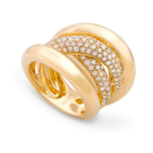 Anillo Oro Diamantes Tierra Ardiente - Génial