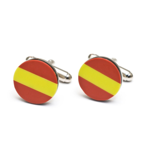 Gemelos Acero Bandera España - Gemelos de Boda