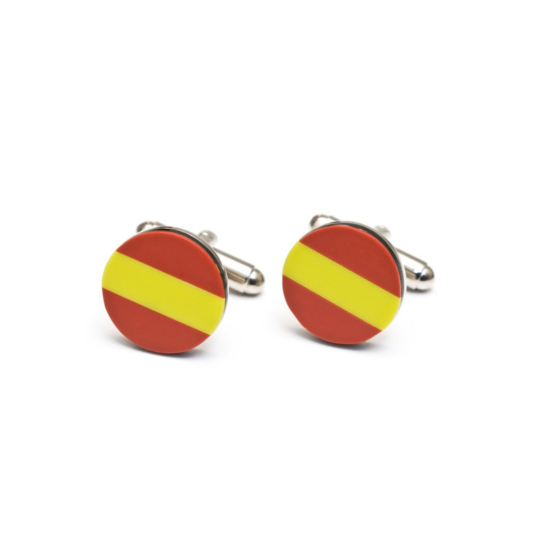 Gemelos Acero Bandera España - Gemelos de Boda
