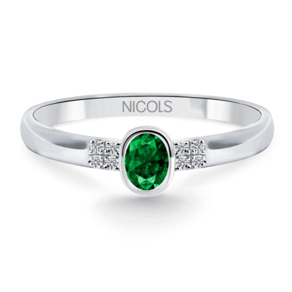 Emerald Ring Diamant Jubiläum Farbe - Smaragdringe