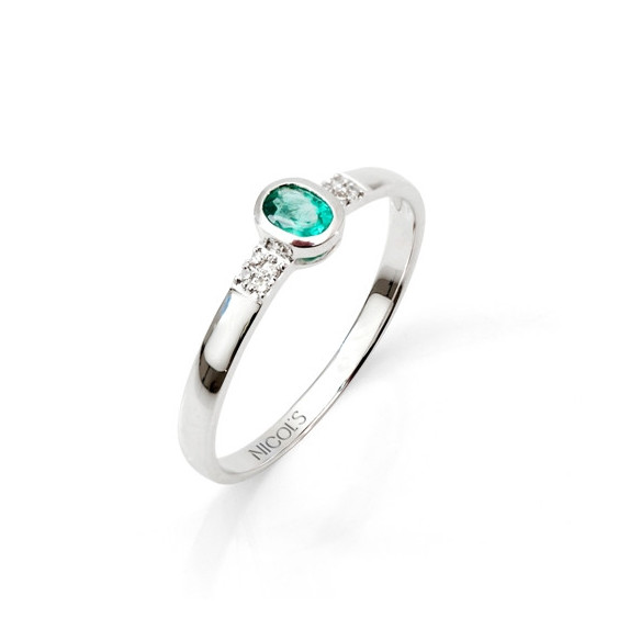 Emerald Ring Diamant Jubiläum Farbe - Smaragdringe