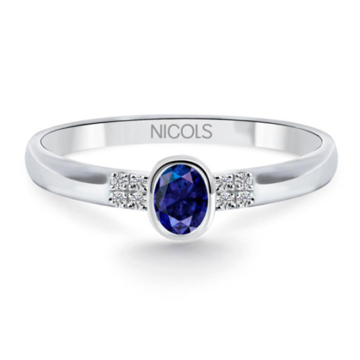 Anillo Zafiro Aniversario Diamond Color - Anillos de Zafiro