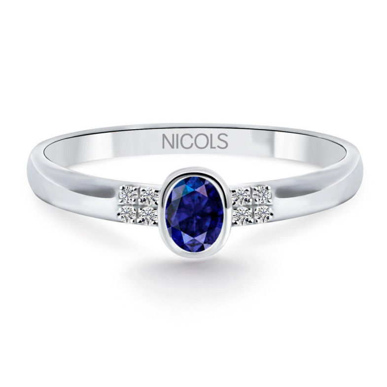 Anillo Zafiro Aniversario Diamond Color - Anillos de Zafiro