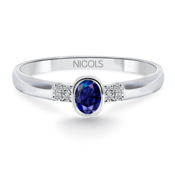 Anillo Zafiro Aniversario Diamond Color - Anillos de Zafiro