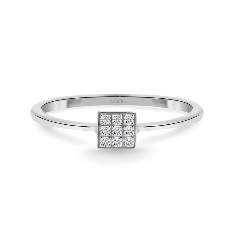 Mumite Diamonds White Gold Ring - White Gold Modern Design Rigns